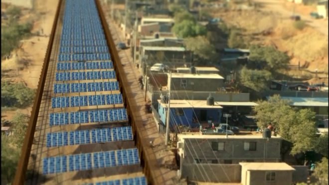 border burrito stand,Social design, Ronald Rael, Rael San Fratello Architects,desert water catchment, water treatment plant, border security, US border fence costs, tax desert solar array, US mexico border fence, green border, border crossing, solar thermal, solar electric field,