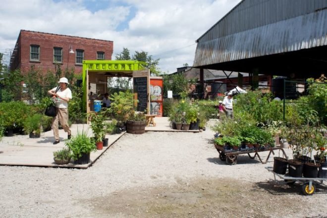 Brickworks Welcome Hut, Evergreen Brickworks, Levitt Goodman Architects, Toronto, shipping container, cargotecture
