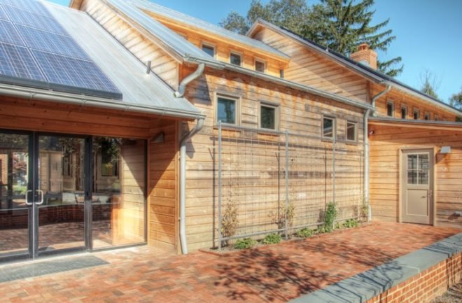 eco renovation, historic green preservation, bioswell, LED lighting, gshp, geothermal, natural cooling, net zero energy, zero energy addtion, green addtion, green historic renovation, eco historic, Quaker house renovation,