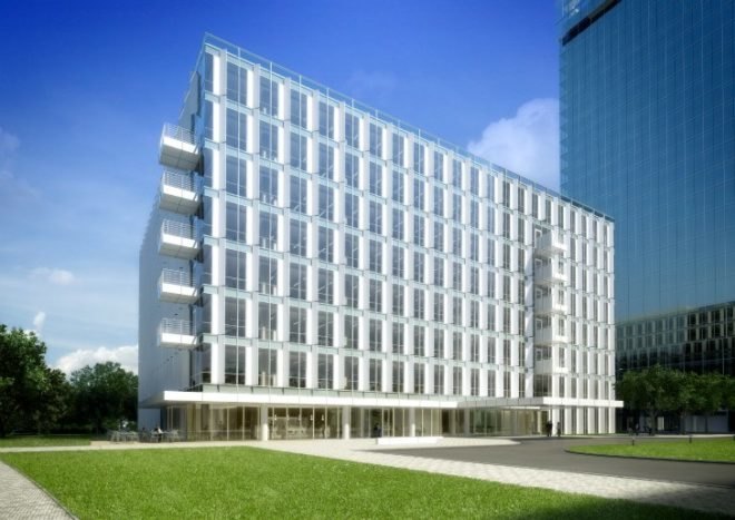 City Green Court, richard meier & partners, daylighting, atrium, living wall, leed, prague