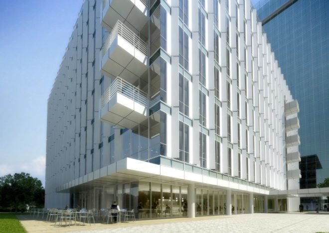 City Green Court, richard meier & partners, daylighting, atrium, living wall, leed, prague