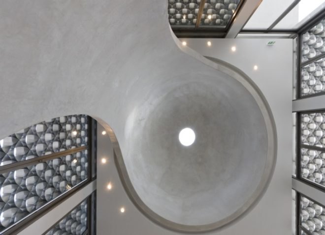 passive design, passive cooling, sustainable architecture, Foster and Partners, Morocco, Africa, Dome, earth tube, tadelakt, zellige, ceramic tiles, granite, limestone, energy efficiency