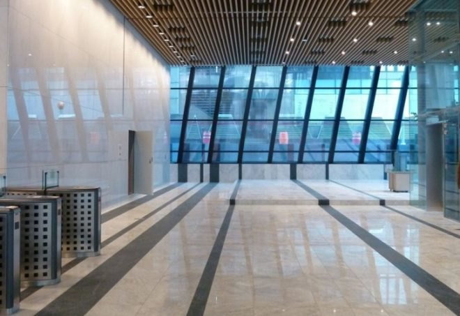 adaptive floor plate, natural light, building glass facade,Korean pottery, natural cooling, wavy tower, Seoul Green tower, solar power, daylighting,