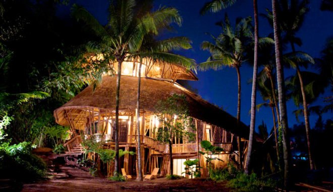 green village, ibuku, bamboo home, bali, green school, bamboo construction