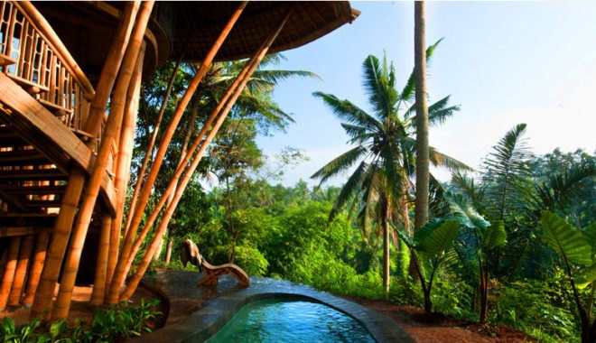 green village, ibuku, bamboo home, bali, green school, bamboo construction
