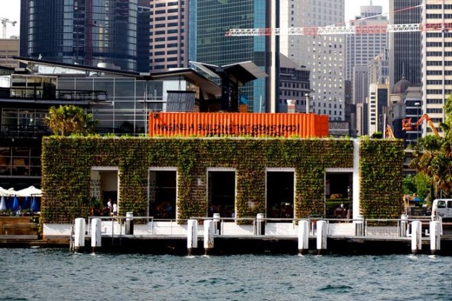 greenhouse, joost bakker, sydney, shipping containers, eco restaurant, pop up cafe, zero waste