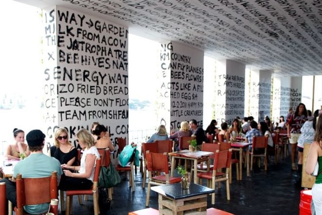 greenhouse, joost bakker, sydney, shipping containers, eco restaurant, pop up cafe, zero waste