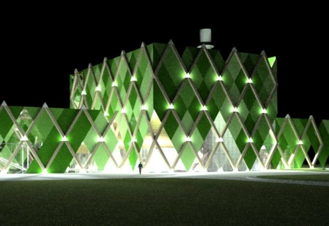 biomass plant, green roof, hinton cook architects, uk, green power, prefab