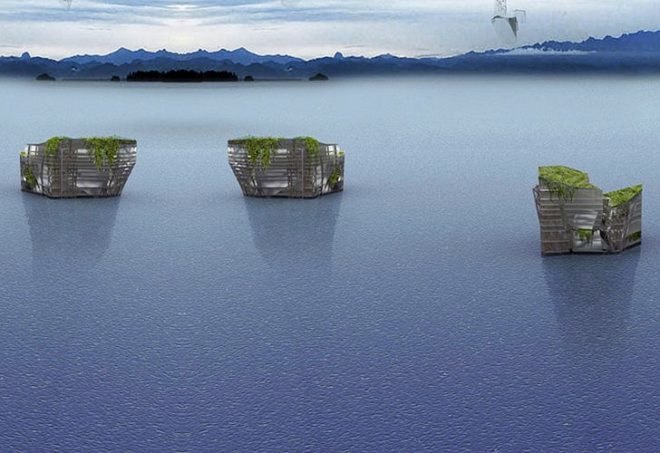 lady landfill skyscraper, plastic pollution, evolo skyscraper competition, underwater skyscraper, recycling facility