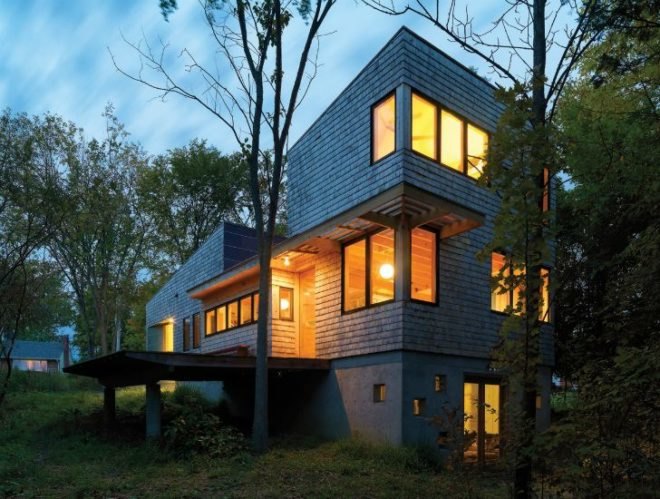 McLeod House, nature preserve house, green roof, john mcleod architects, eco home, green home