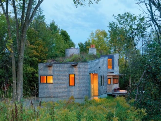 McLeod House, nature preserve house, green roof, john mcleod architects, eco home, green home