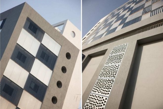 pegasus, shade screen, vitan architects, jagrut patel, sun screen, india,