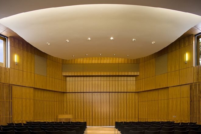 robert paine scripps forum, scripps institute for oceanography, safdie rabines architects, la jolla, conference facilities