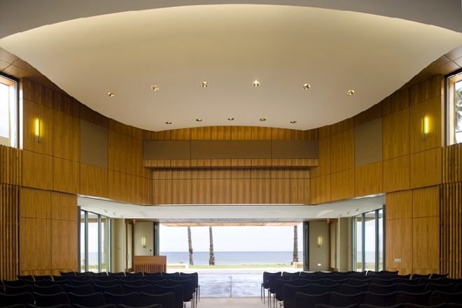 robert paine scripps forum, scripps institute for oceanography, safdie rabines architects, la jolla, conference facilities