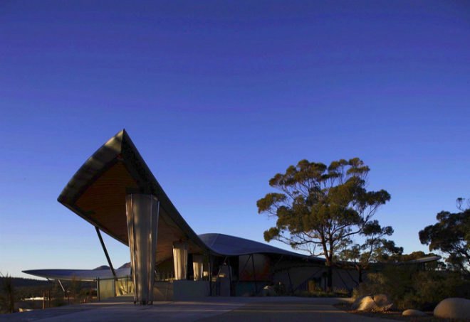 Saffire Resort, circa architecture, eco resort, luxury resort, tasmania, rainwater collection, landscape restoration