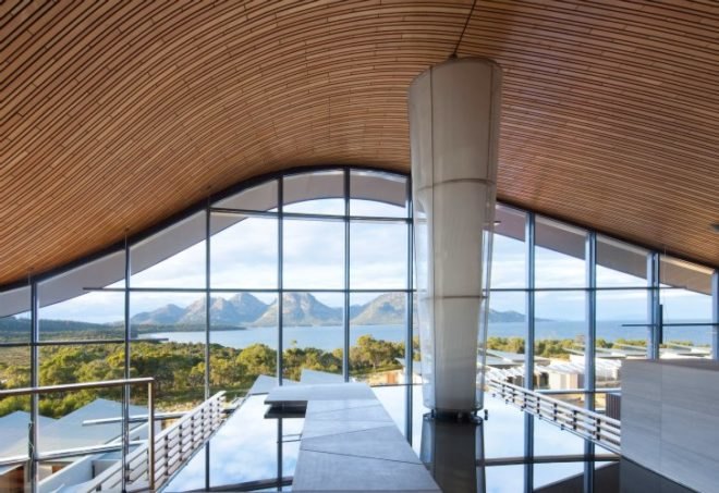 Saffire Resort, circa architecture, eco resort, luxury resort, tasmania, rainwater collection, landscape restoration