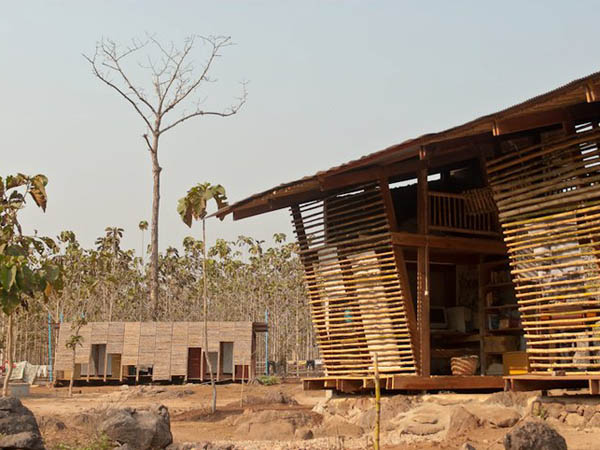 bamboo architecture, tyin tegnestue, Norwegian University of Science and Technology, Safe Haven Orphanage, eco library, bath house, thai orphanage, thai architecture, locally sourced materials, outdoor toilet, teak wood