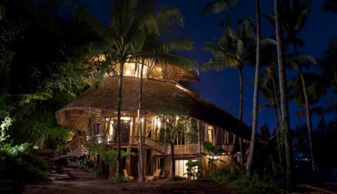 green village, ibuku, bamboo home, bali, green school, bamboo construction