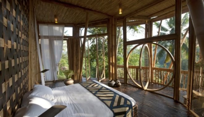 green village, ibuku, bamboo home, bali, green school, bamboo construction