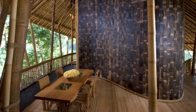 green village, ibuku, bamboo home, bali, green school, bamboo construction