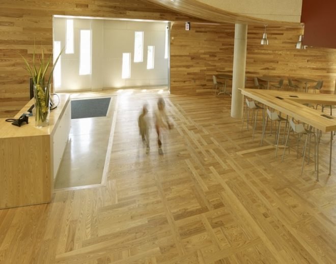 Ann Arbor Traverswood Library, ash tree interior, Ash tree milling, eco library, Green Building, green design, green materials library, green public design, inform studio, Michigan green building, local lumber design, eco materials, on site building materials