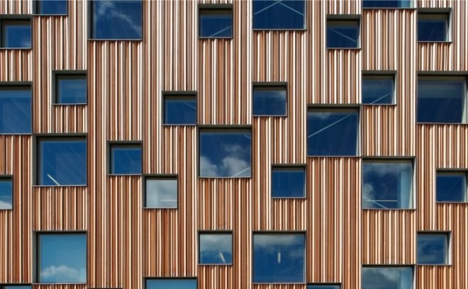 Umeå University, architecture academy, henning larsen architects, daylighting, wooden facade, sweden