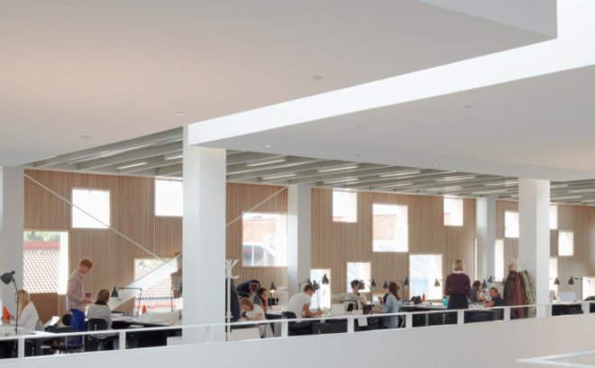 Umeå University, architecture academy, henning larsen architects, daylighting, wooden facade, sweden