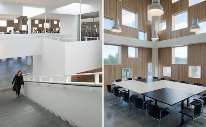 Umeå University, architecture academy, henning larsen architects, daylighting, wooden facade, sweden