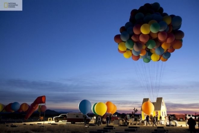 airborne house, balloon home, Balloon Transportation, floating house, How Hard Can It Be?, National Geographic Channel, NGC, Pixar UP House, Real UP house