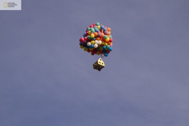 airborne house, balloon home, Balloon Transportation, floating house, How Hard Can It Be?, National Geographic Channel, NGC, Pixar UP House, Real UP house