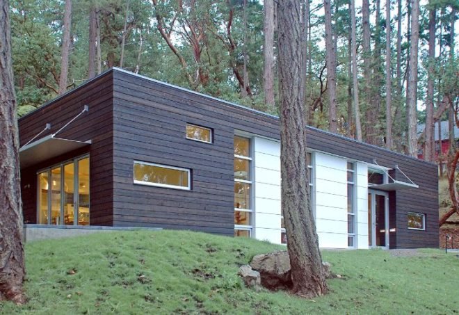 Weaving Studio, prentiss architects, san juan islands, art studio, green roof, daylighting
