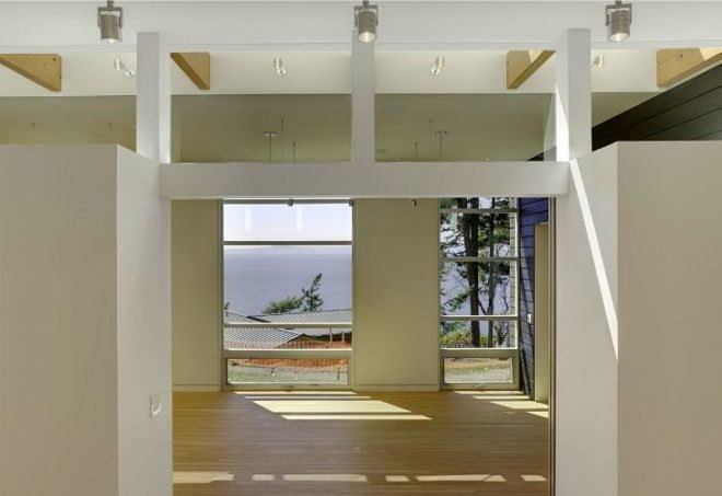 Weaving Studio, prentiss architects, san juan islands, art studio, green roof, daylighting