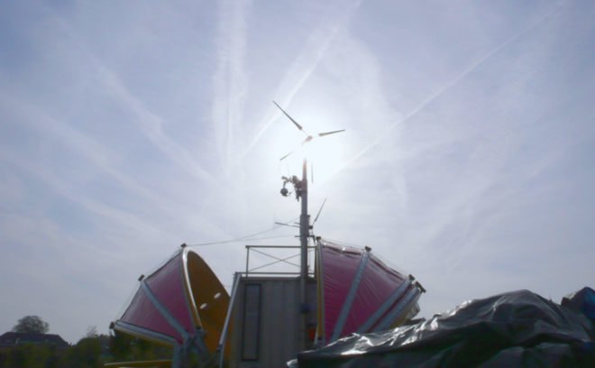 World In A Shell, Hans Kalliwoda, shipping container, off-grid, renewable energy, exhibition space