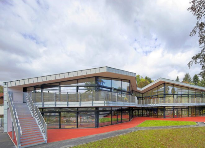 eco school, HRV, syntax architekur, green school, green kindergarten, green school desing, Austrian green school, rubber floor, passive heating