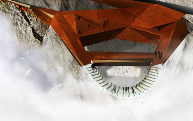 architecture and nature, sturgess architecture, discovery walk, discovery walk canada, tourist architecture, green design, bridges, building technology and nature, canada architecture, sunwapta valley, columbian icefields, tourism design