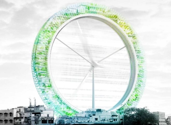 eVolo Skyscraper Competition, LO2P, Atelier CMJN, recycling center, renewable energy, eco skyscraper, new delhi