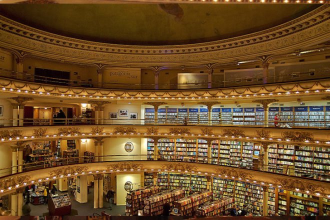 ateneo bookstore, el ateneo, ateneo, renovated theater, renovated theater bookstore, bookstore in theater, green design, renovation, refurbishment, eco design, sustainable design, green architecture, adaptive reuse, fernando manzone