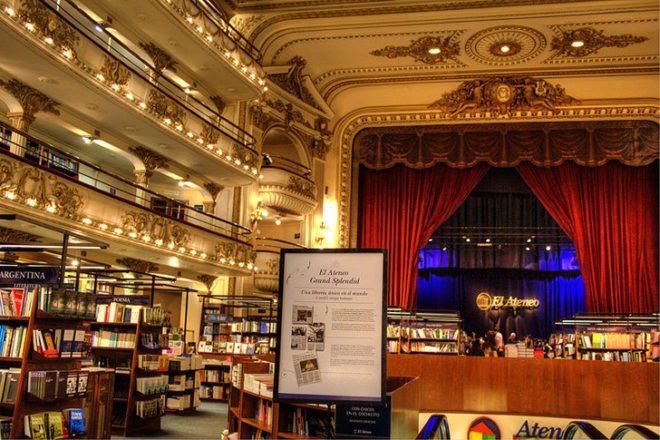 ateneo bookstore, el ateneo, ateneo, renovated theater, renovated theater bookstore, bookstore in theater, green design, renovation, refurbishment, eco design, sustainable design, green architecture, adaptive reuse, fernando manzone