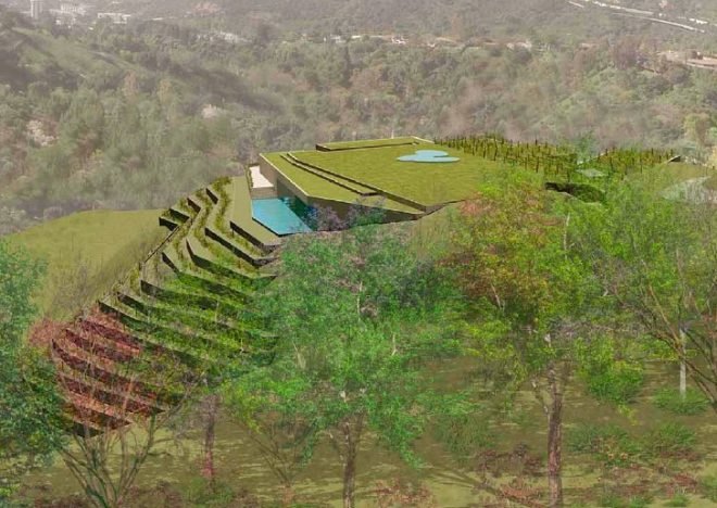 shubin + donaldson architects, underground home, green roof, green architecture, LA, green home