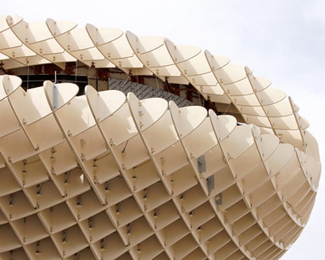 J. Mayer H. Architects, Metropol Parasol, Seville, Spain, largest wooden structure, Plaza de la Encarnacion, museum, cultural center
