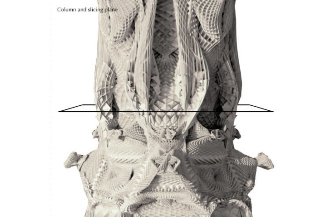 Cardboard Columns, Cardboard Columns With 16 Million Facets, cardboard architecture, michael hansmeyer, pixar, computer generated design, computational architecture, recyclable architecture, paper columns, green design, eco design, sustainable design