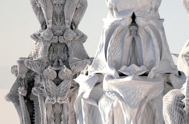 Cardboard Columns, Cardboard Columns With 16 Million Facets, cardboard architecture, michael hansmeyer, pixar, computer generated design, computational architecture, recyclable architecture, paper columns, green design, eco design, sustainable design