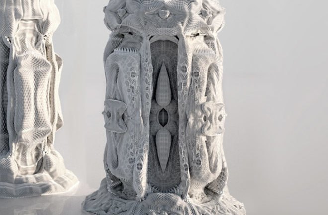 Insanely Intricate Cardboard Columns Have 16 Million Facets And Are The 
