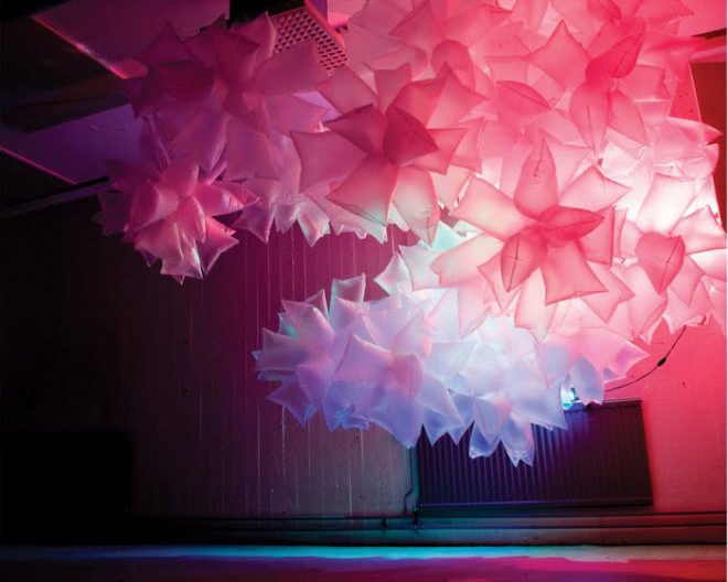 Robert Janson, art, recycle art, recycled materials, plastic bags, Andy warhol, Mylar, sculpture