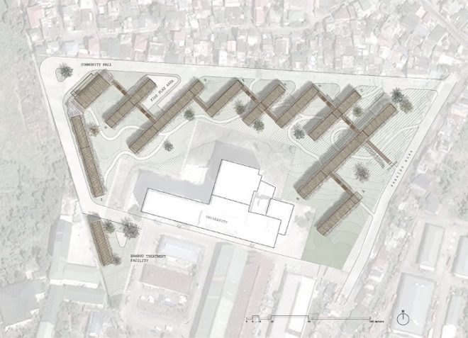 wastewater treatment, Triple O, India, Chennai, community, social context, bamboo, locally-sourced materials, traditional building, cultural-sensitive, Design against the elements