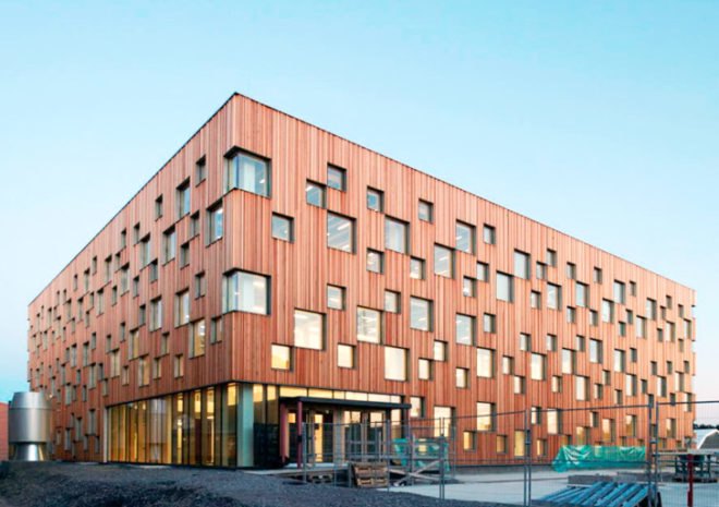 Umeå University, architecture academy, henning larsen architects, daylighting, wooden facade, sweden
