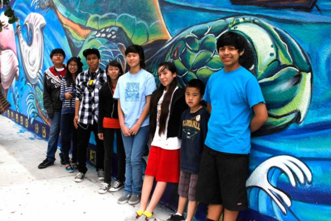 Cuidela, Water Writes, Estria Foundation, Mural, Public Art, Water, Water Rights, Privatization, Inhabitat, Inhabitat LA, Inhabitat Los Angeles, Story of Water, Aztec, Water Gods