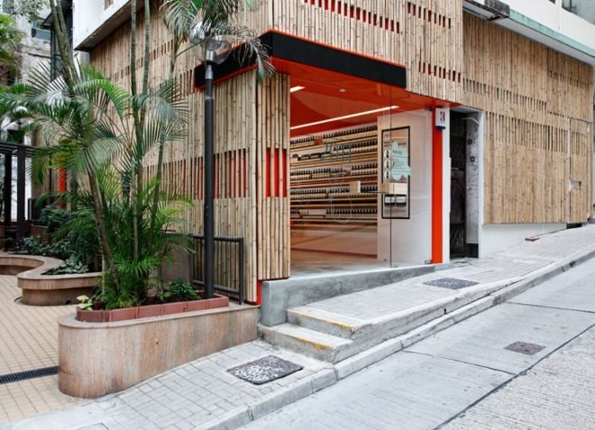 sustainable materials, eco-friendly skin care, bamboo, bamboo building, China, Sheung Wan, Hong Kong, plant-based products, eco-store, Hollywood Road Park