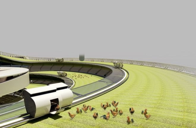Circular Symbiosis Tower, vertical farm, evolo, evolo skyscraper competition, livestock, green building, eco tower
