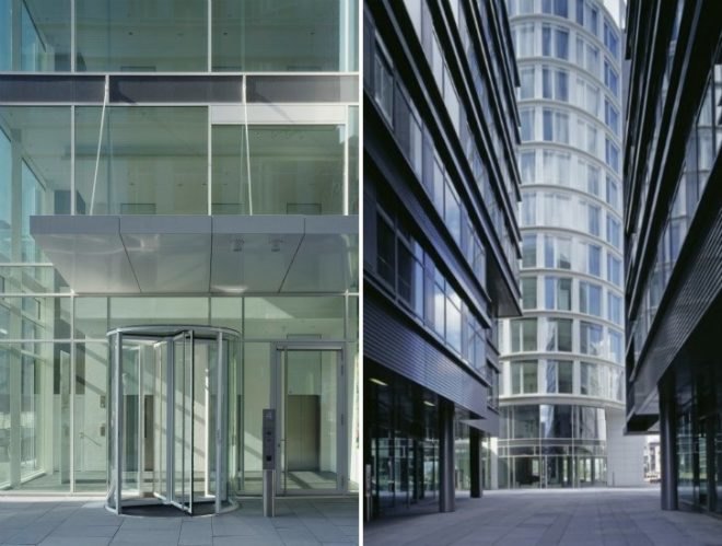 coffee plaza, richard meier and partners, hamburg, louvers, innovative facade, energy efficient design